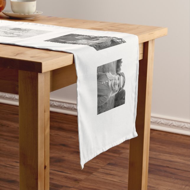 White Family Best Gifts Ever Collage Photo  Medium Table Runner (In Situ)