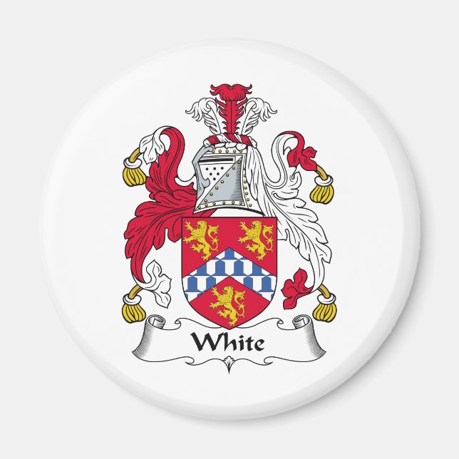 White Family Crest Magnet (Front)