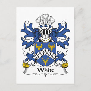 White Family Crest Postcard