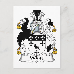 White Family Crest Postcard