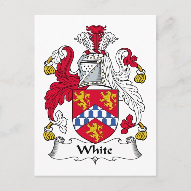 White Family Crest Postcard (Front)