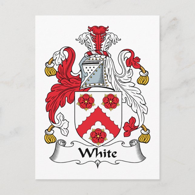 White Family Crest Postcard (Front)