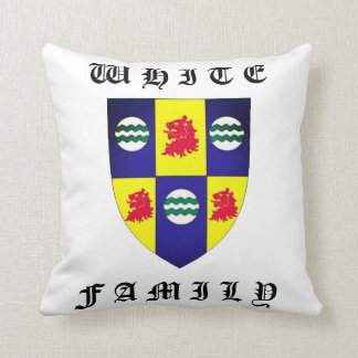 White Family Decendants (Family Shield) Pillow