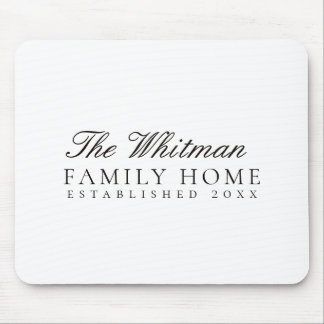 White Family Home Mouse Mat