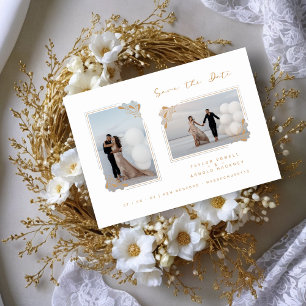 White Fancy Golden Minimalist Branches 2 Photos