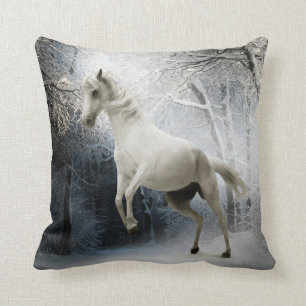 White Fantasy Horse Cushion