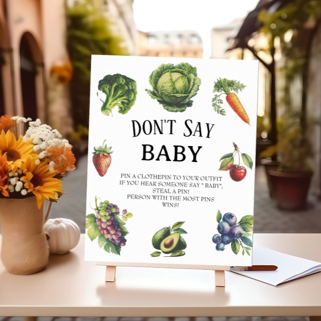 White Farm Baby Shower Dont Say Baby Game Poster (Creator Uploaded)