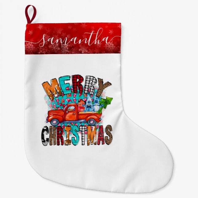 White  farm Van Christmas Stocking (Front)