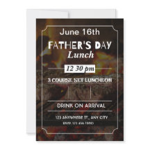 White Father day lunch invitation 