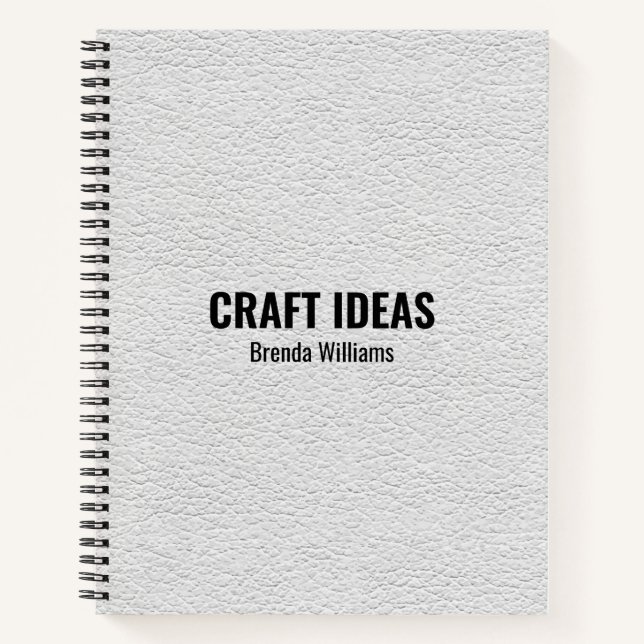 White faux leather image notebook (Front)