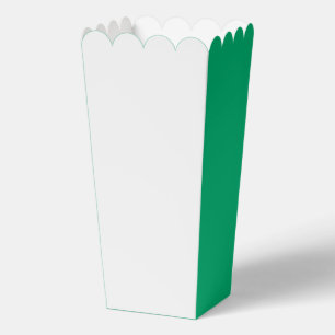 White Favour Box with Emerald Sides – Customisable