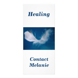 White feather art - symbol of purity and innocence rack card