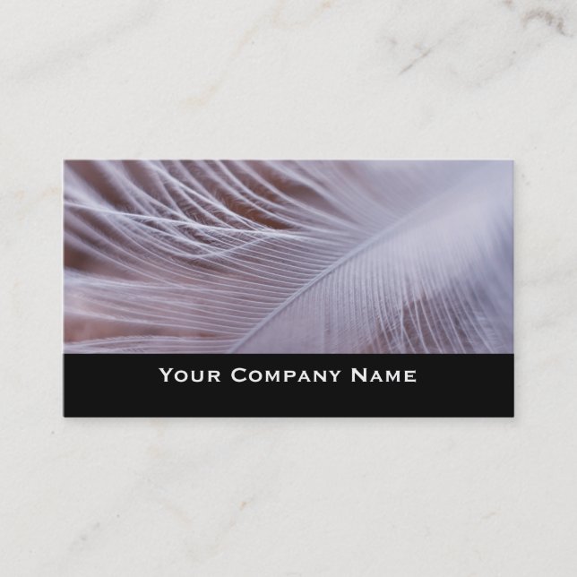 White Feather Business Cards (Front)