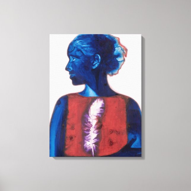 White Feather Canvas Print (Front)