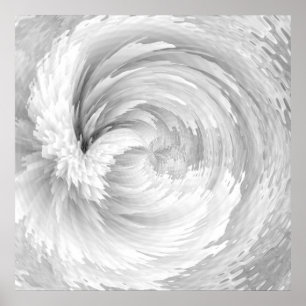 White Feathers Angel Wings Abstract Victorian Poster