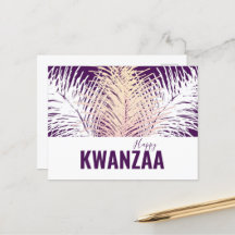 white feathers Black Holiday Happy Kwanzaa