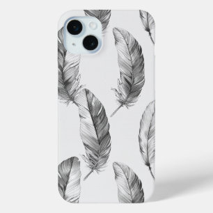 White Feathers iPhone 15 Mini Case