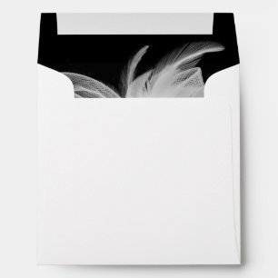 White Feathers Invitation Envelope