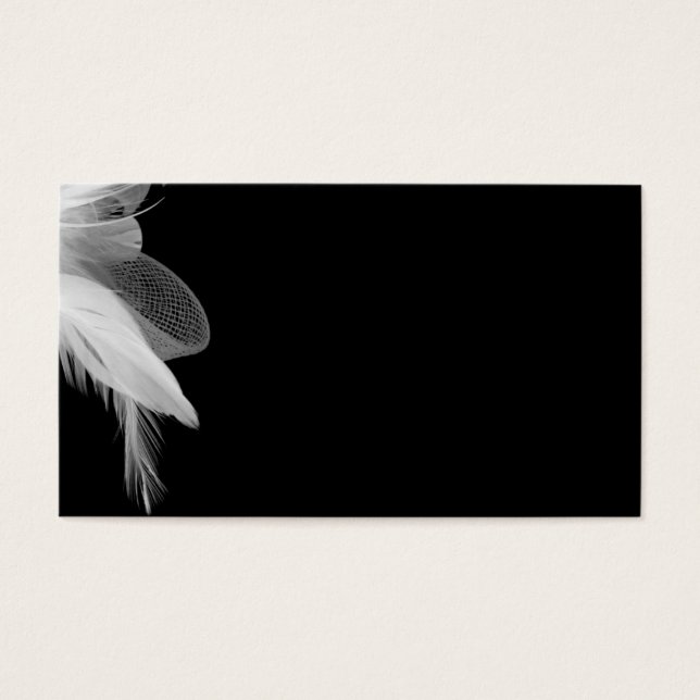 White Feathers Plain Card (Front)