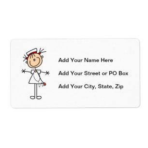 White Female Stick Figure Nurse 2