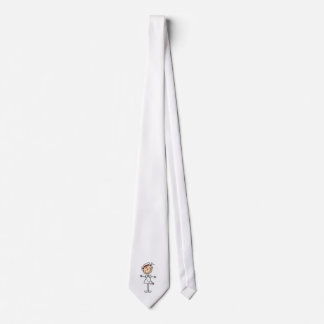 White Female Stick Figure Nurse 2 Tie