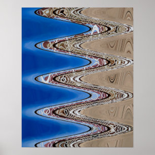 White Fence Wavy Abstract, 2018 SVP Images Poster