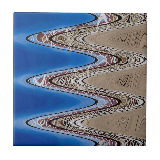 White Fence Wavy Abstract, 2018 | SVP Images Tile (Front)
