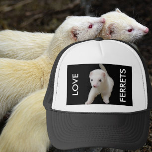 White Ferret Trucker Hat