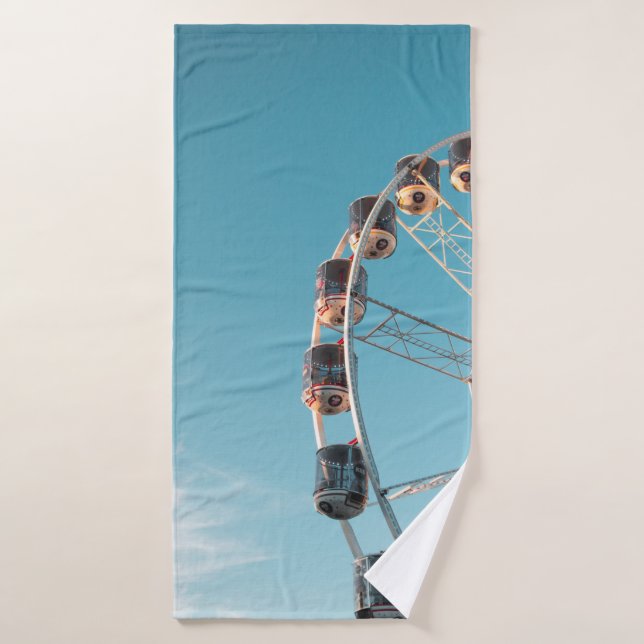 White ferries wheel in the morning bath towel (Bath Towel)