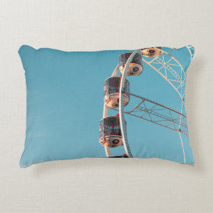 White ferries wheel in the morning decorative cushion