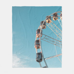 White ferries wheel in the morning fleece blanket