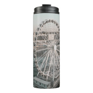WHITE FERRIS WHEEL NEAR WATER THERMAL TUMBLER