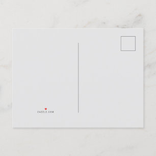 White #FFFFFF, Aqua Haze Announcement Postcard