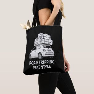 White Fiat Car Tote Bag