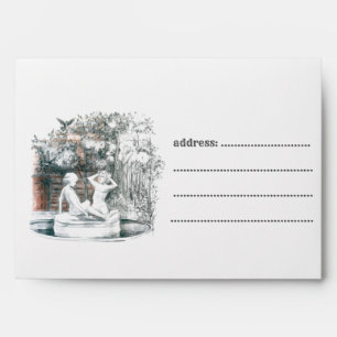 White figures of the girls of the city fountain envelope