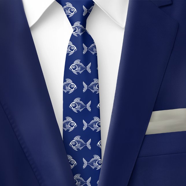 White Fish In The Deep Blue Sea Tie (Creator Uploaded)