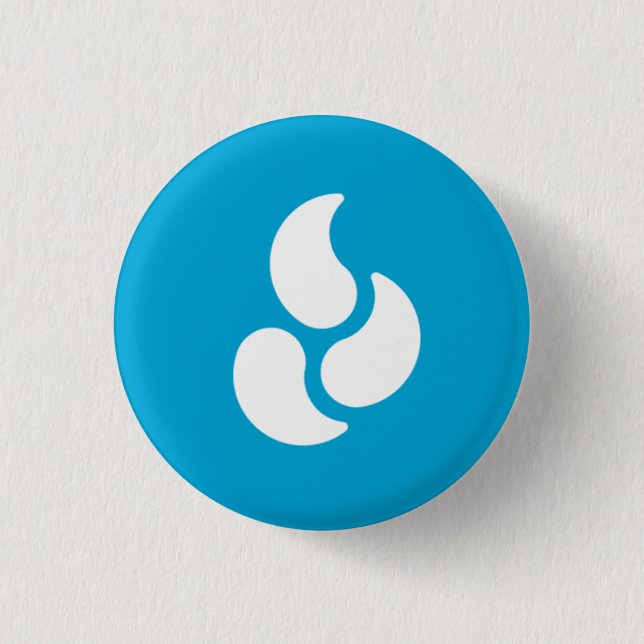 White Flame - Round Button (Front)