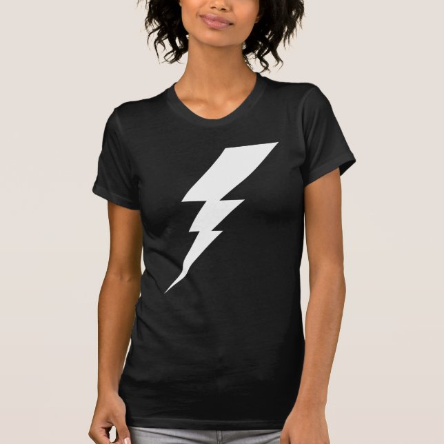 White Flash Lightning Bolt T-Shirt (Front)
