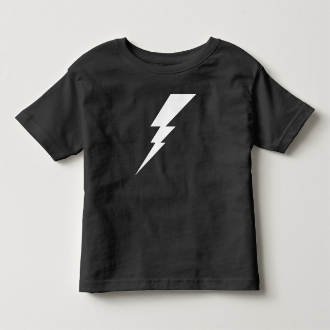 White Flash Lightning Bolt Toddler T-Shirt (Front)