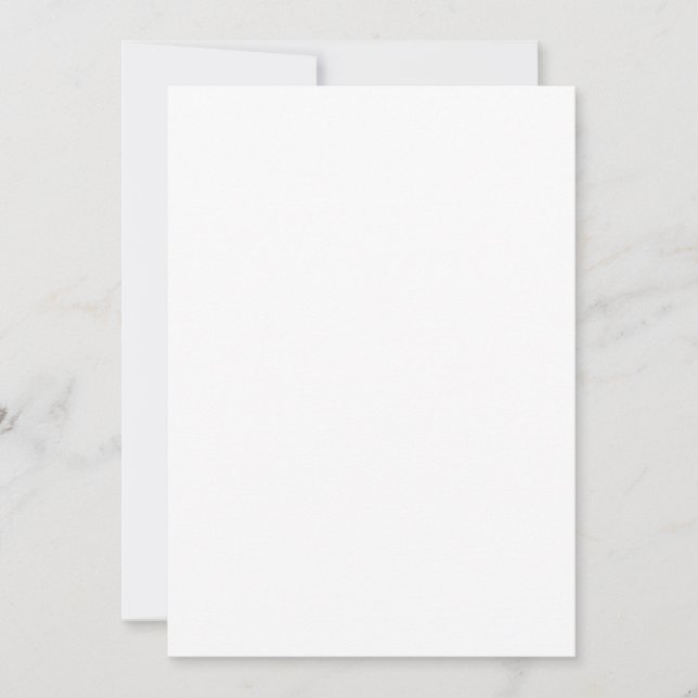 White Flat Announcement Card (Front)