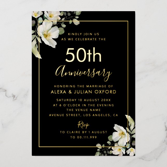white floral 50th anniversary gold (Front)