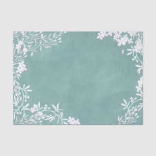 White Floral Any Colour Watercolor Wedding Tissue Paper