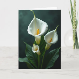 White Floral Birthday Card