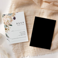 White Floral | Black Song Request RSVP Card