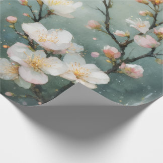 White Floral Brunch Watercolor Wrapping Paper