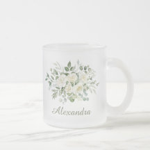 White Floral Custom Bridesmaid Favour 