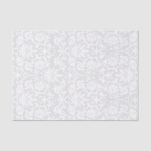 White Floral Damask Tissue Paper