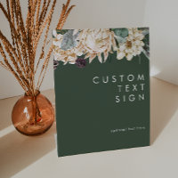 White Floral | Dark Green Cards and Gifts Custom