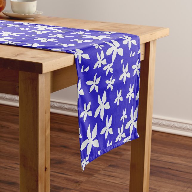 White Floral  Design Table Runner (In Situ)