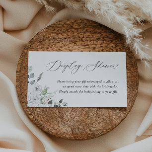 White Floral Display Shower Enclosure Card